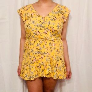 Yellow Floral Romper •American Eagle Outfitters•